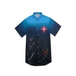 Custom-made men's short-sleeved dart shirt with right front chest pocket design, whole piece printing, gradient design, shirt factory DS078 Custom-made men's short-sleeved dart shirt with right front chest pocket design, whole piece printing, gradient design, shirt factory DS078